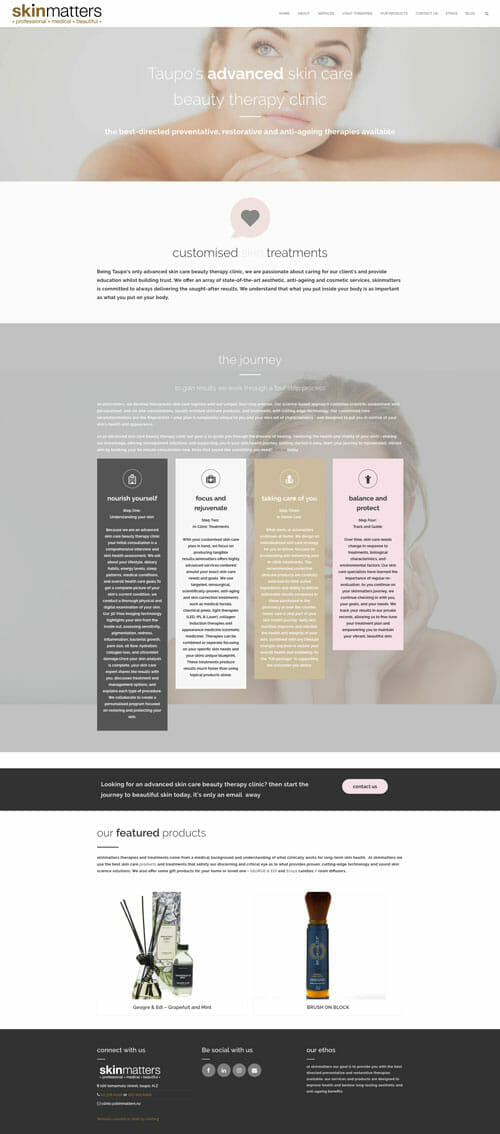 skinmatters Website Design and Development